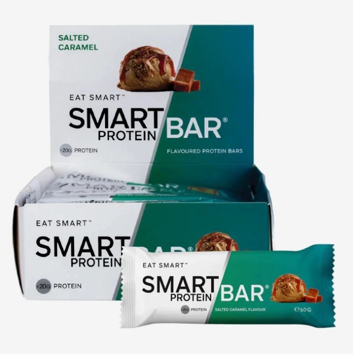 New Smart Protein Bar Salted Caramel 60g x 12 Bars by Smart Diet Solutions