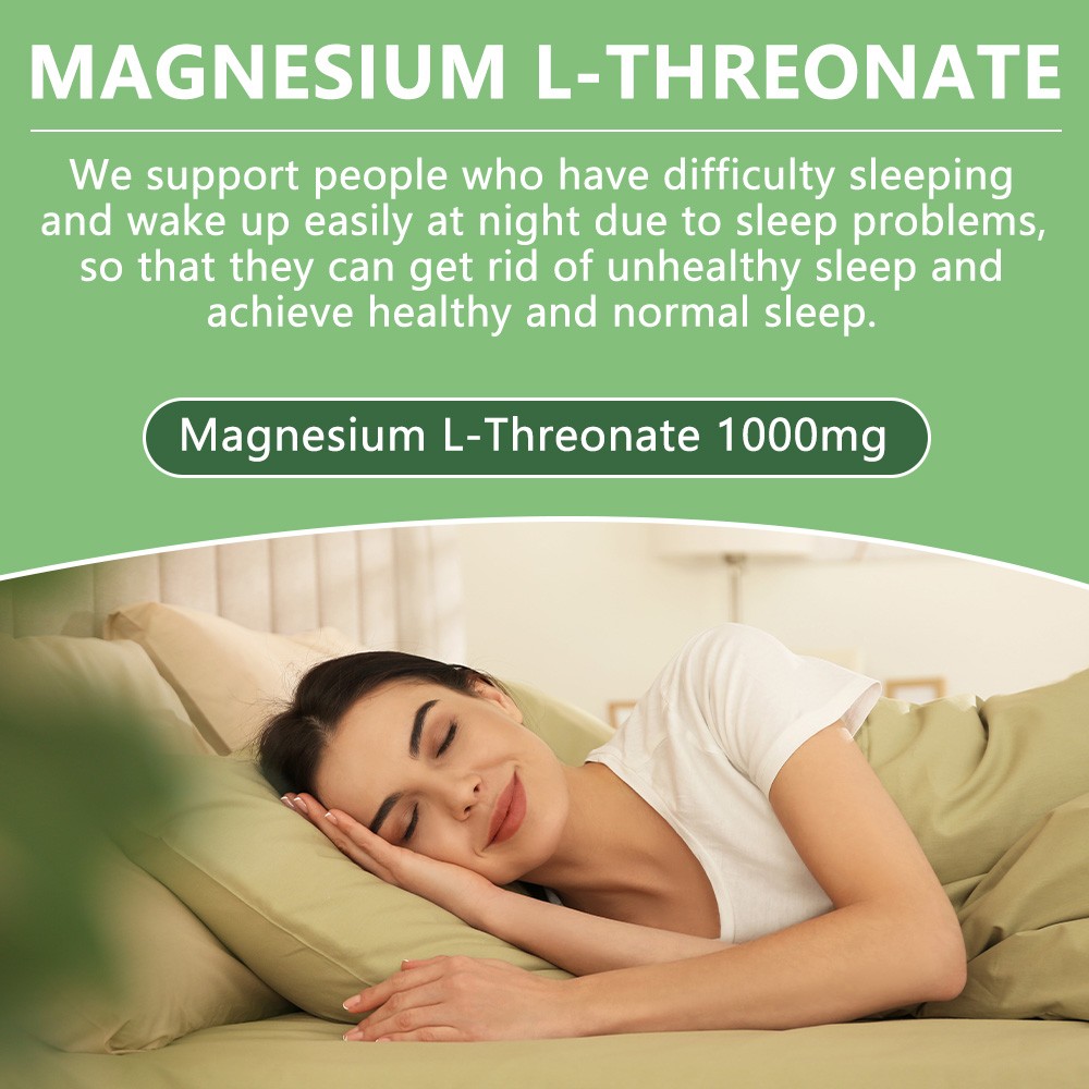 1000mg Magnesium L-Threonate Capsules, Boost Focus, Calm Mood 120 Vegan Caps