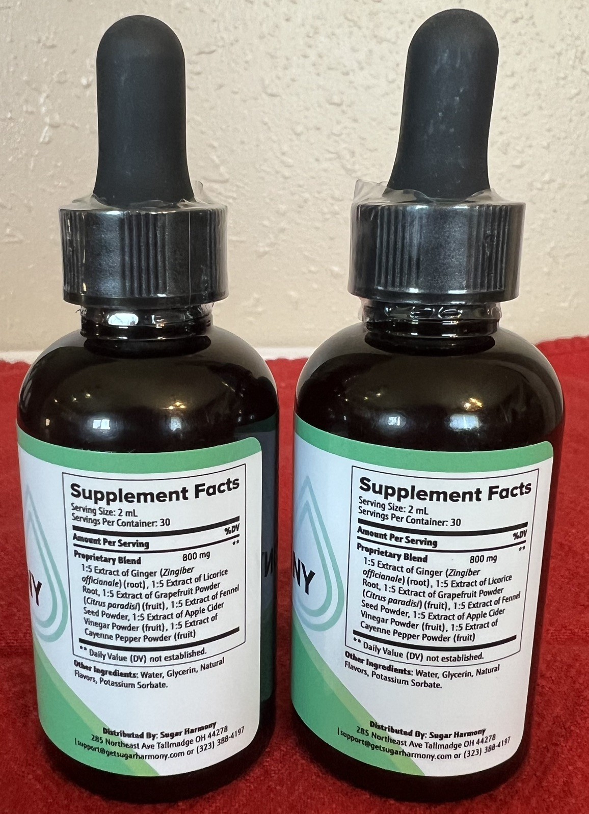 (2 bottles)Sugar Harmony Blood Sugar Support Drops Advanced Formula 60 Servings