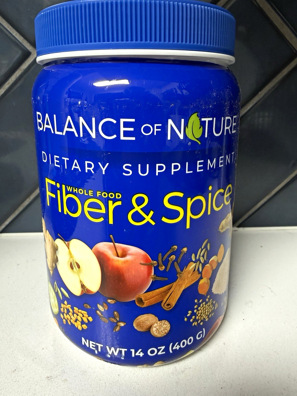 Balance of Nature Fiber & Spice Powder Apple 14 oz Vegan Non-GMO Exp 01/2028