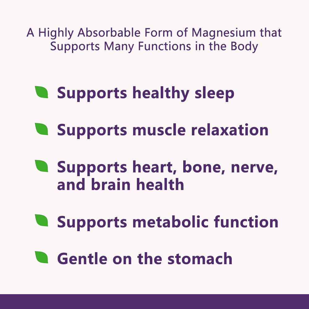 Magnesium Glycinate 240mg Support Heart Healthy,Sleep Gluten-Free 30/60/120Caps