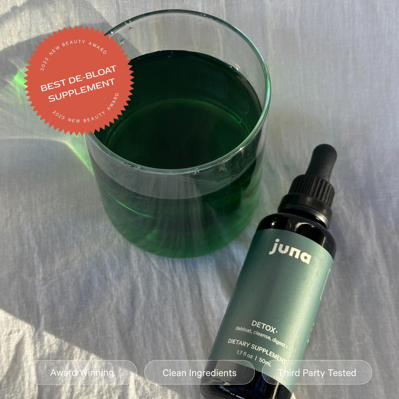 Juna Liquid Chlorophyll Drops – Daily Detox, Cellular 1.7 Fl Oz (Pack of 1)