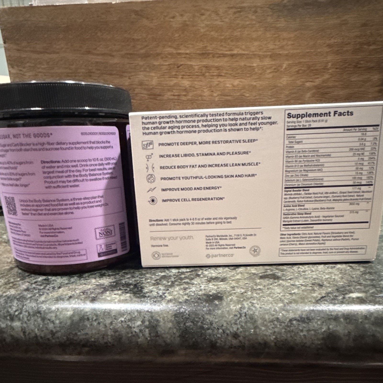 Nutrifiii Renew Anti-Aging & Sleep Support Powder Kiwi Berry 28 Stick Packs
