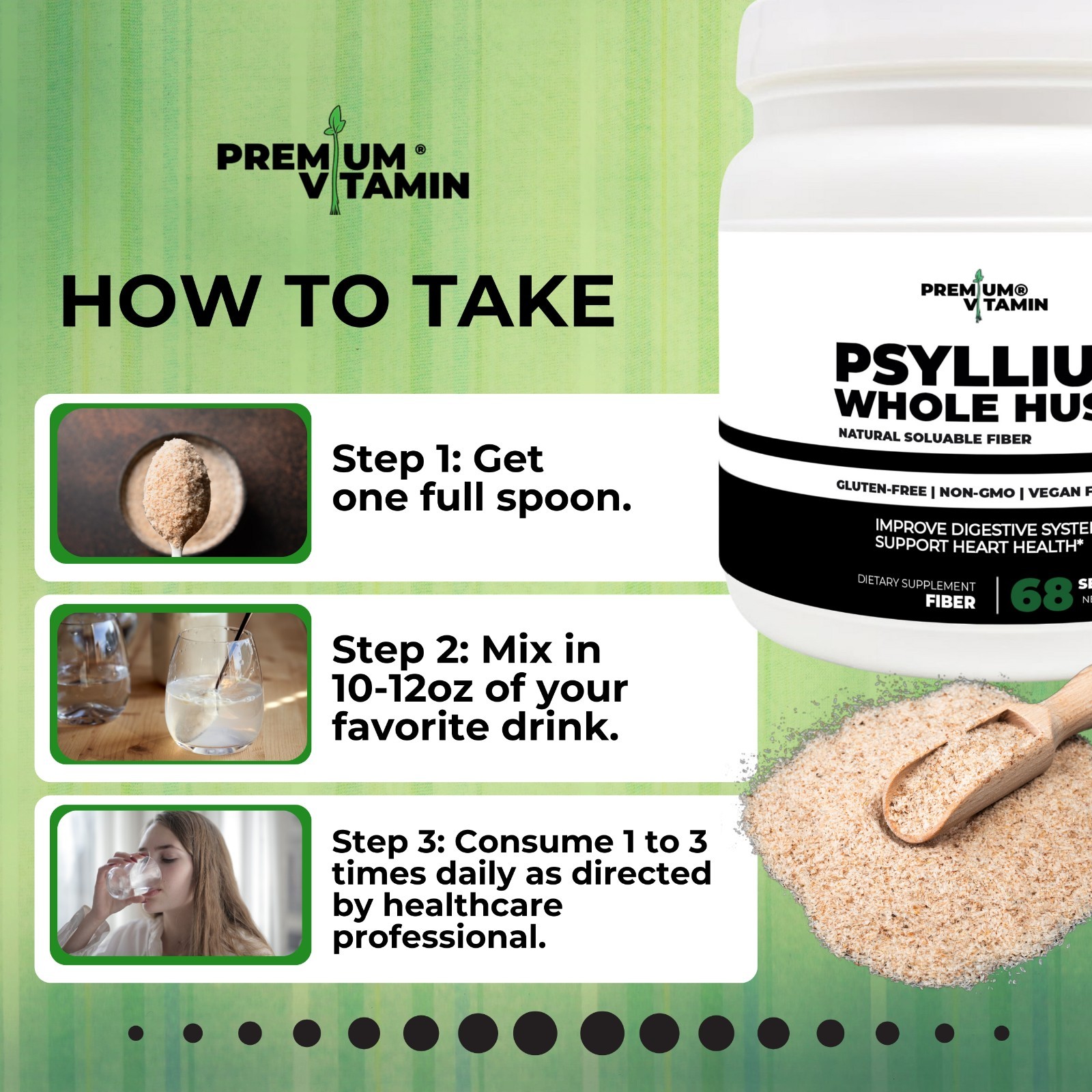 Psyllium Whole Husk 340g – Colon Health – Digestive Health | Fiber