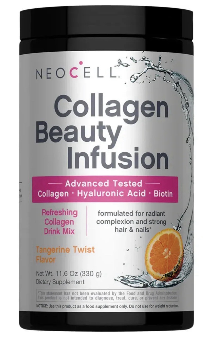 NeoCell Collagen Beauty Infusion Tangerine Twist Biotin Hyaluronic Acid 11.6oz