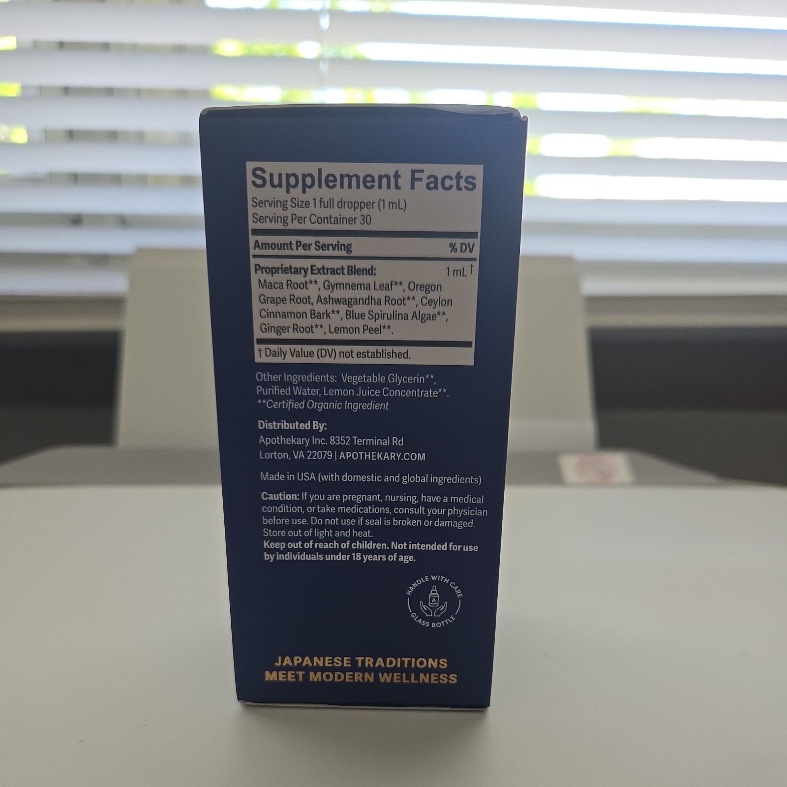 Apothékary Blue Burn Herbal Drops – Weight Support, Lemon, Organic – 1 fl oz