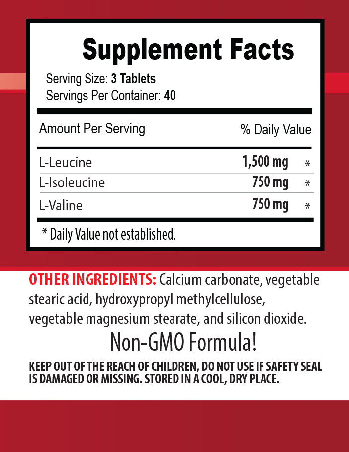 muscle growth supplement – BCAA 3000mg 1 Bottle – build muscle 120 Tablets