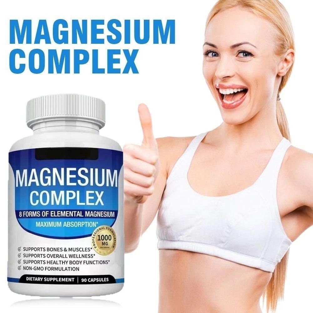 3Pack Toplux Nutrition Magnesium Complex 1000mg Supports 8 Elemental Magnesium++