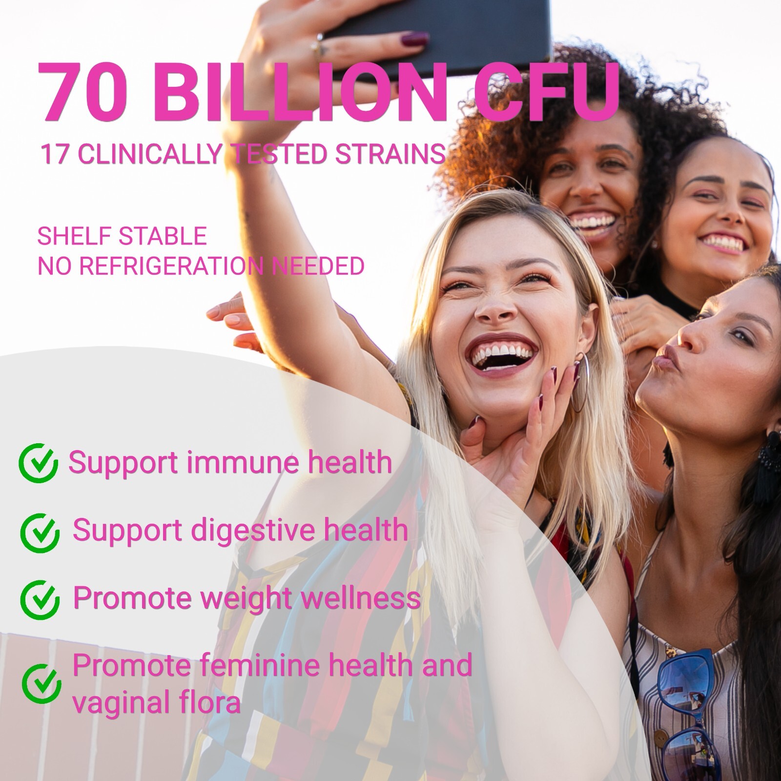 Pre Probiotics for Women with Caviar Collagen, Cranberry, d-Mannose Powder Stick
