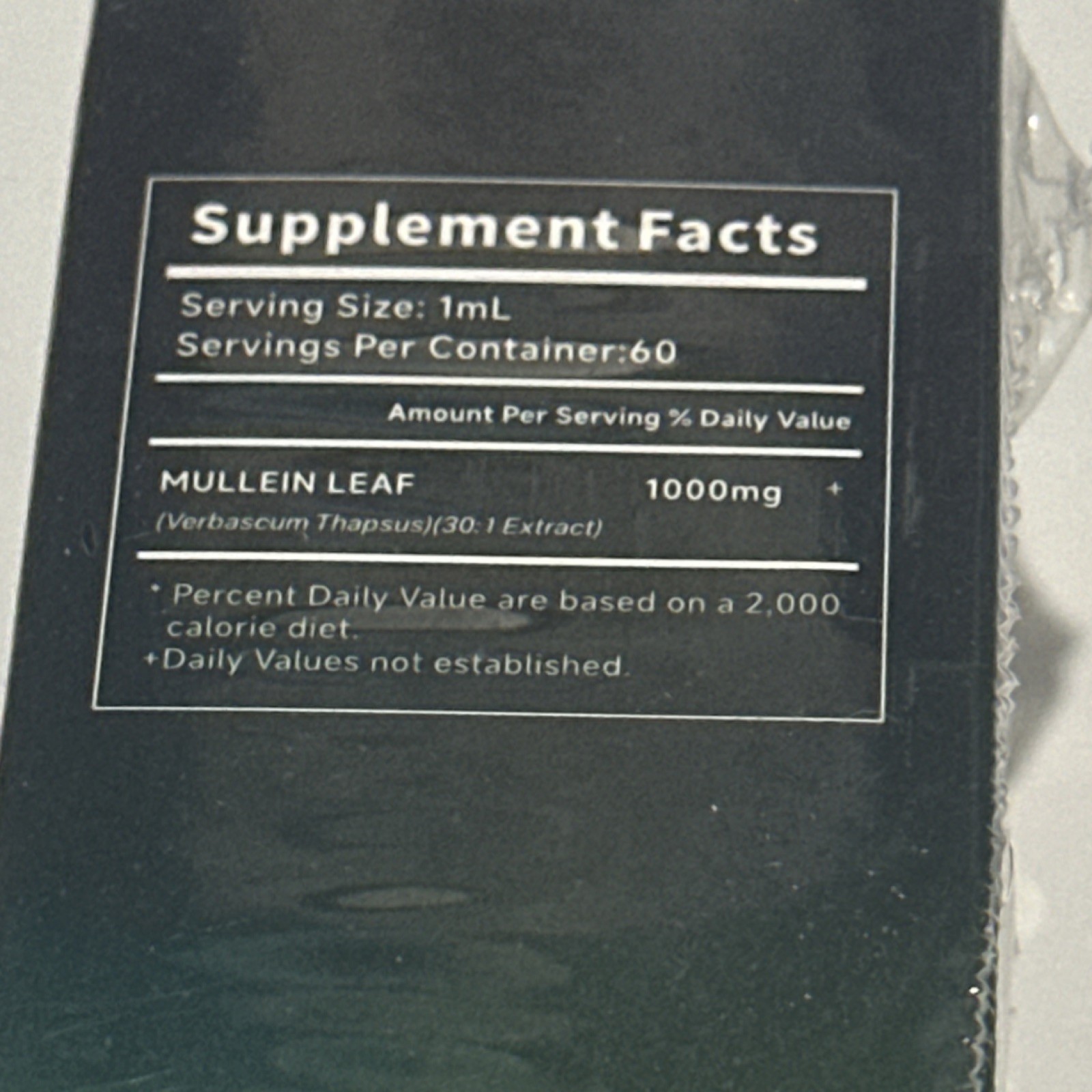 Mullein Leaf Extract 60000mg Blend Vegan Liquid Drops 2 fl oz (60 mL)