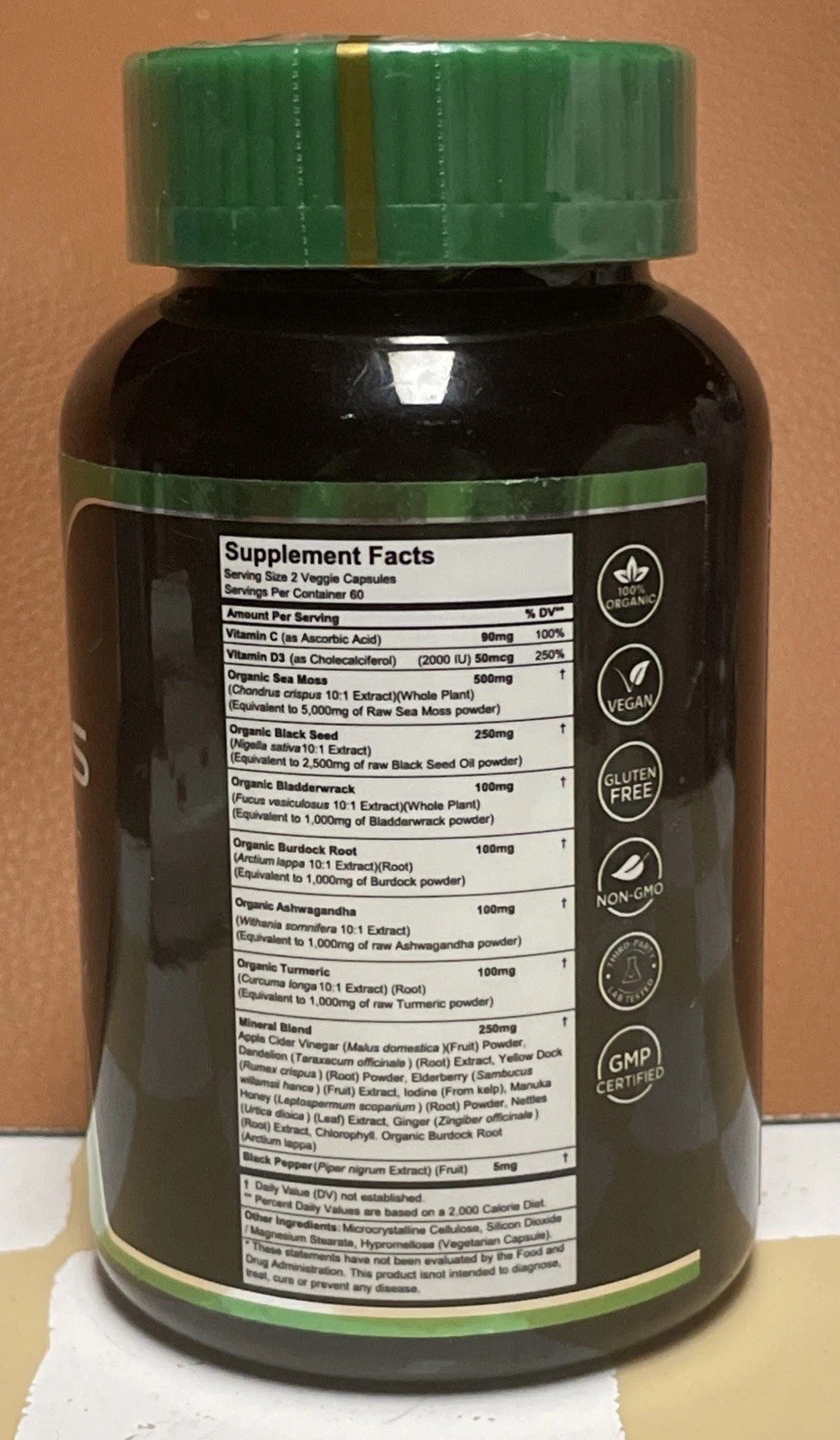 Irish Sea Moss 17-in-1 Seamoss Black Seed Oil 120 Capsules-2 per serv EXP 5/26