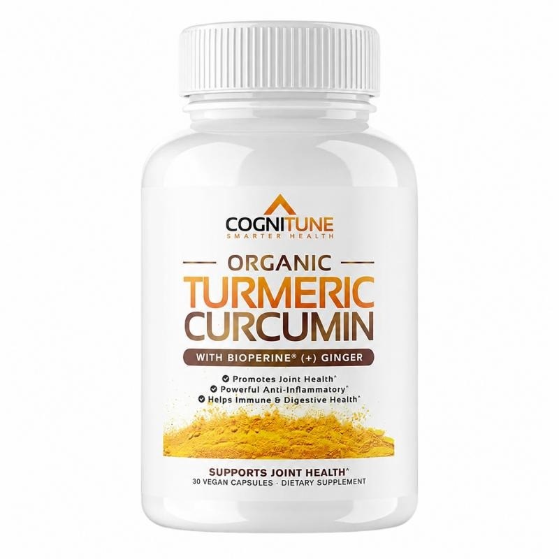 Organic Turmeric Curcumin- for Joint, Immune & Digestive Health 30/60/120 Caps