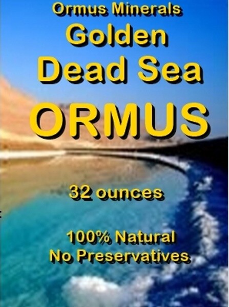 Golden Dead Sea Ormus Mental Health Pain Relief Skin Support Immunity 32oz