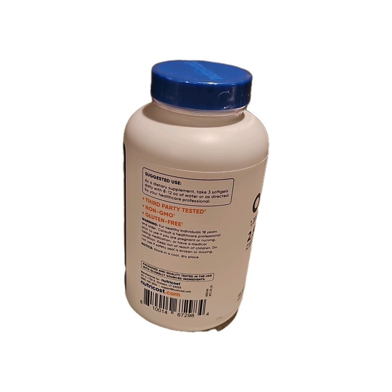 Nutricost Omega-3 EPA/DHA 2500mg Softgels Non-GMO Gluten-Free 120 Count