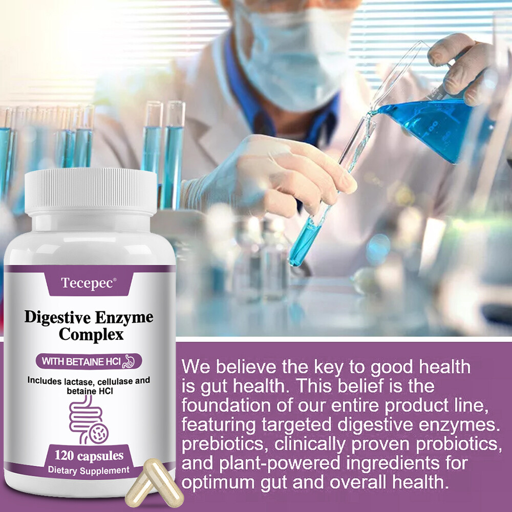Digestive Enzyme Complex Gas, Constipation & Bloating Relief, Gut Health