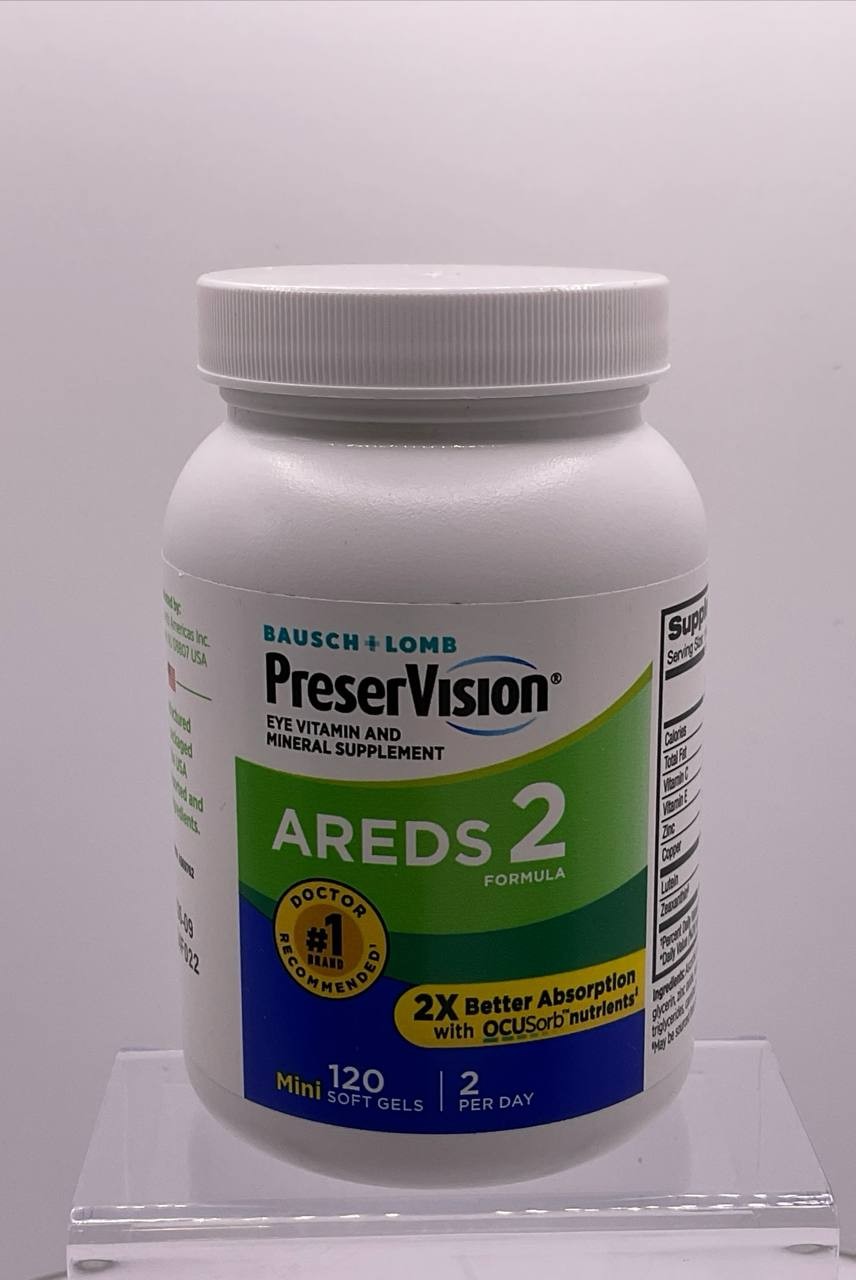 Bausch + Lomb PreserVision AREDS 2 Eye Vitamin Mineral Supplement 120 Soft Gels
