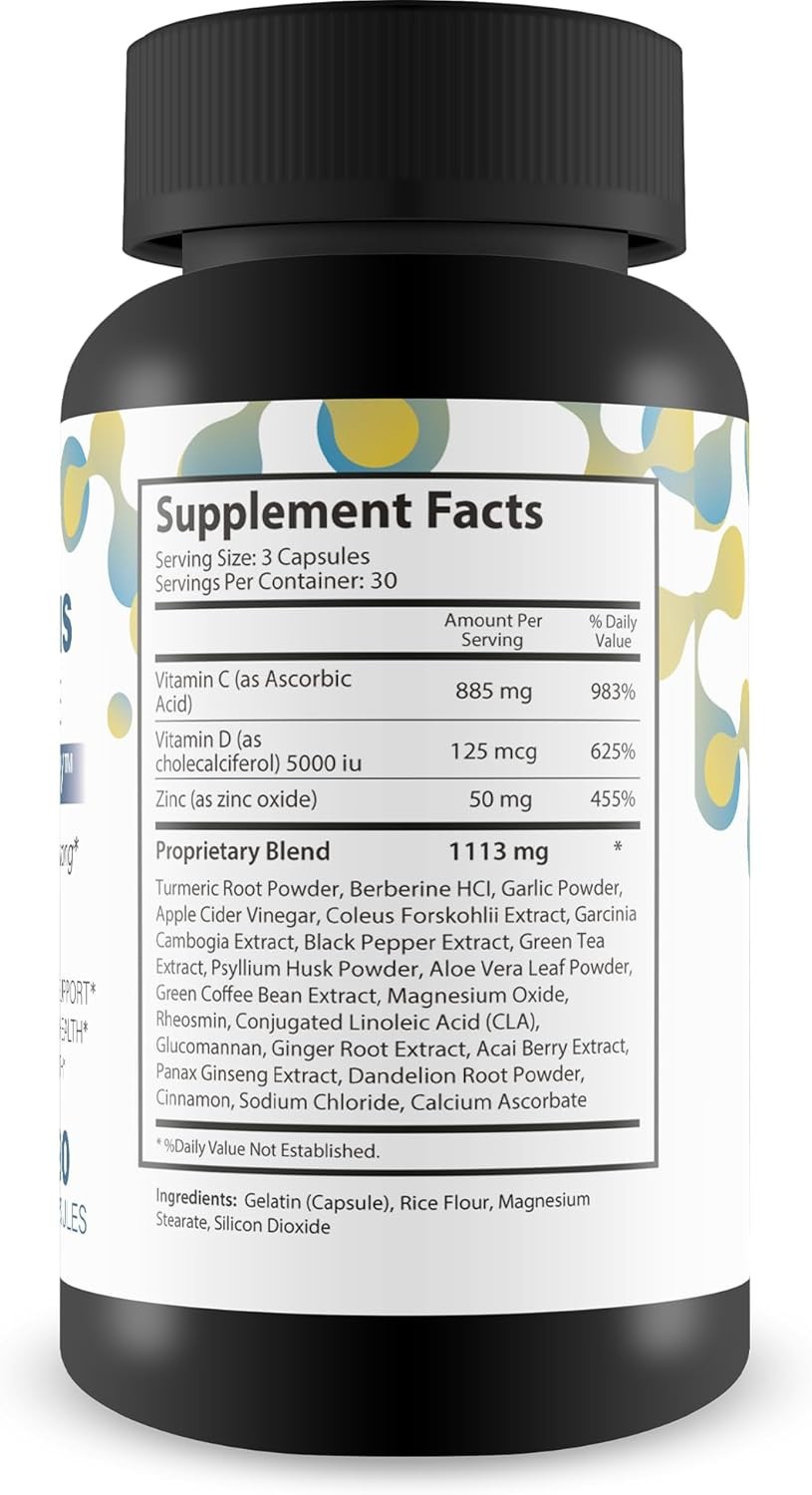 Mens Blood Flow Circulation Support Supplement 90 Capsules Made in USA