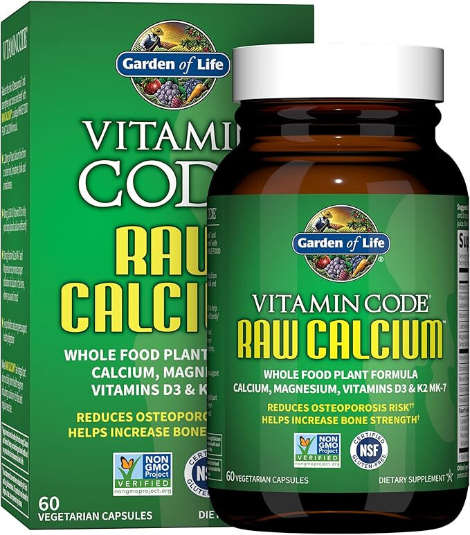GARDEN OF LIFE VITAMIN CODE RAW CALCIUM 60 VEGETERIAN CAPSULES EXP 04/2026