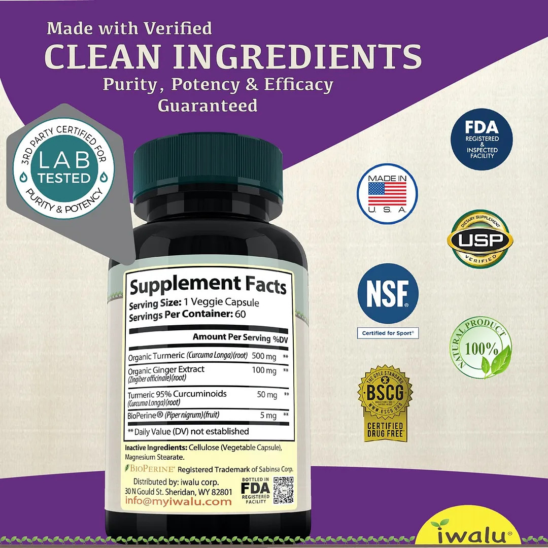 Inflammation Diet Supplements | Best Supplement Capsule Pill Men Women FREE SHIP