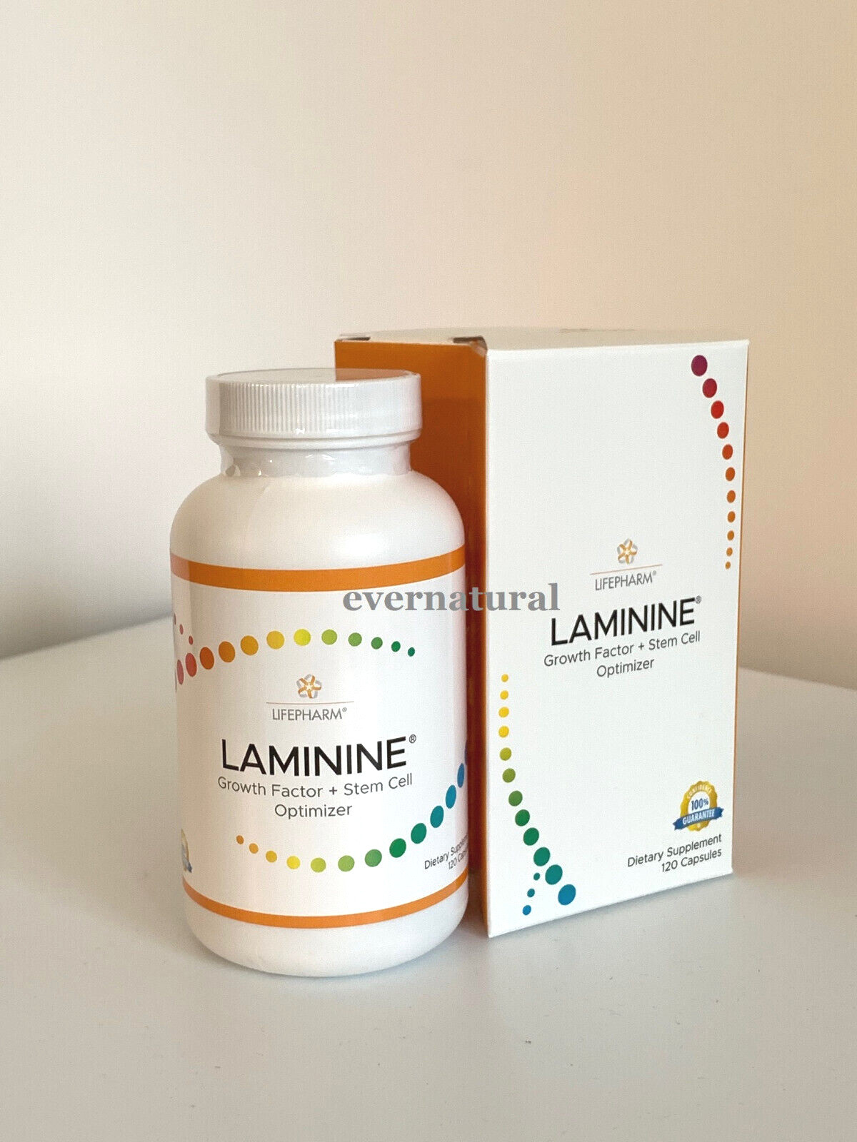 ONE BIG Eco bottle of Laminine Amino Acids 120 caps. Supplement of LifePharm.