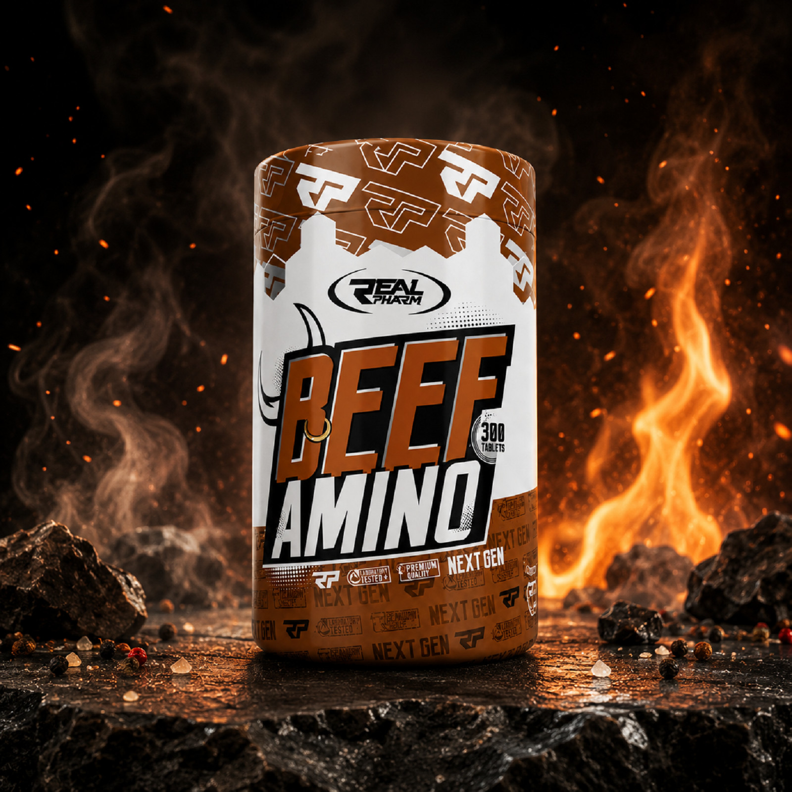BEEF AMINO – 300 Tablets – 2000 mg – Ideal for strength, endurance, muscle mass