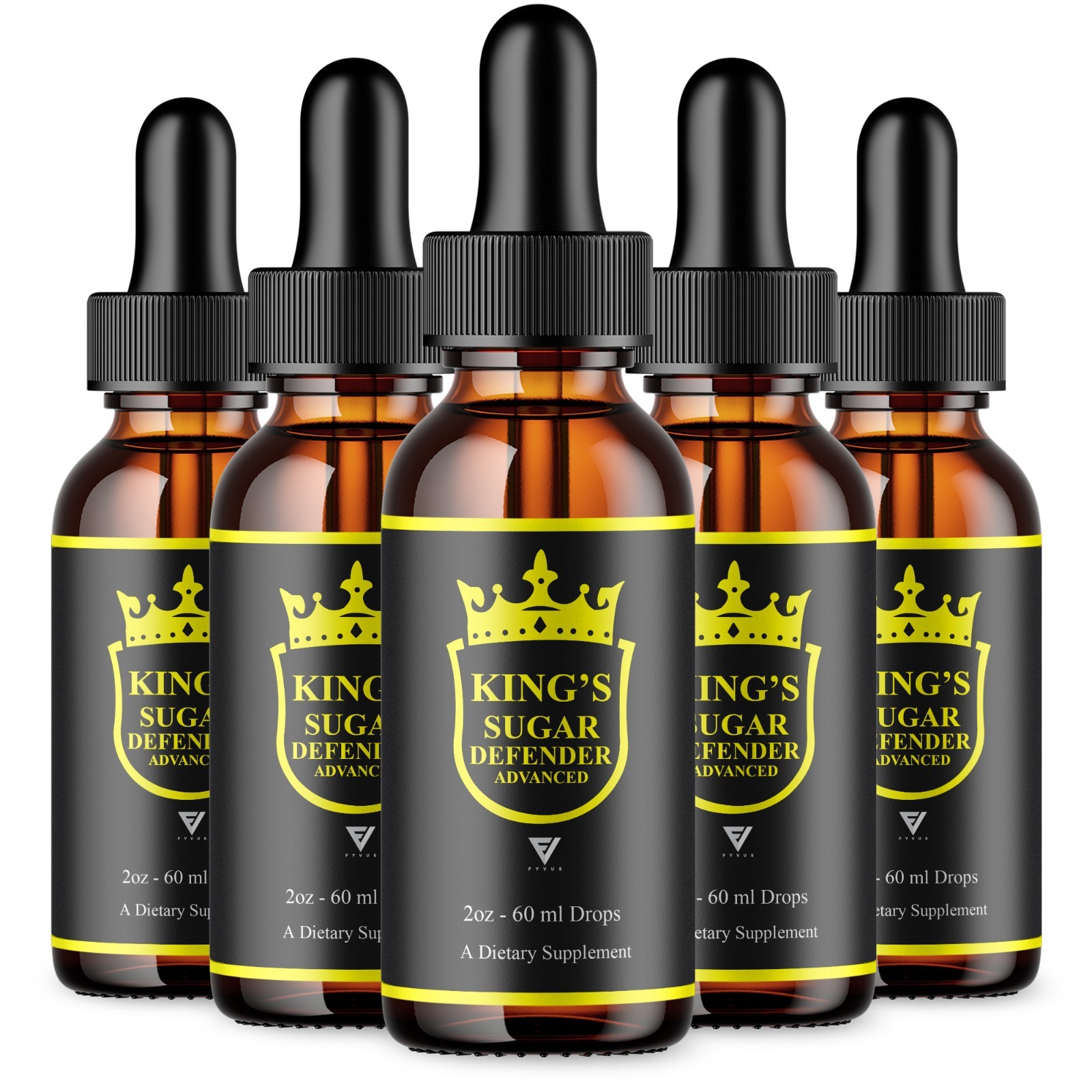(5 Pack) Kings Sugar Defender Drops, Kings Sugar Defender Drop Supplement (10oz)