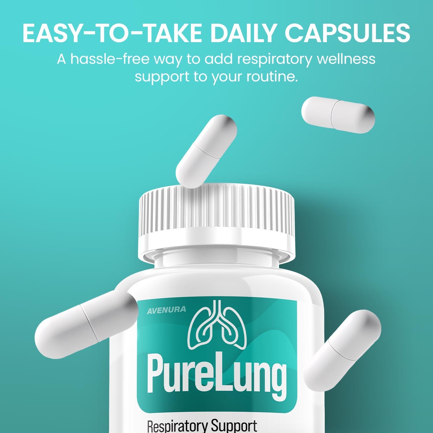 (2 Pack) PureLung Capsules – Pure Lung Pills Natural Blend Breathing Support