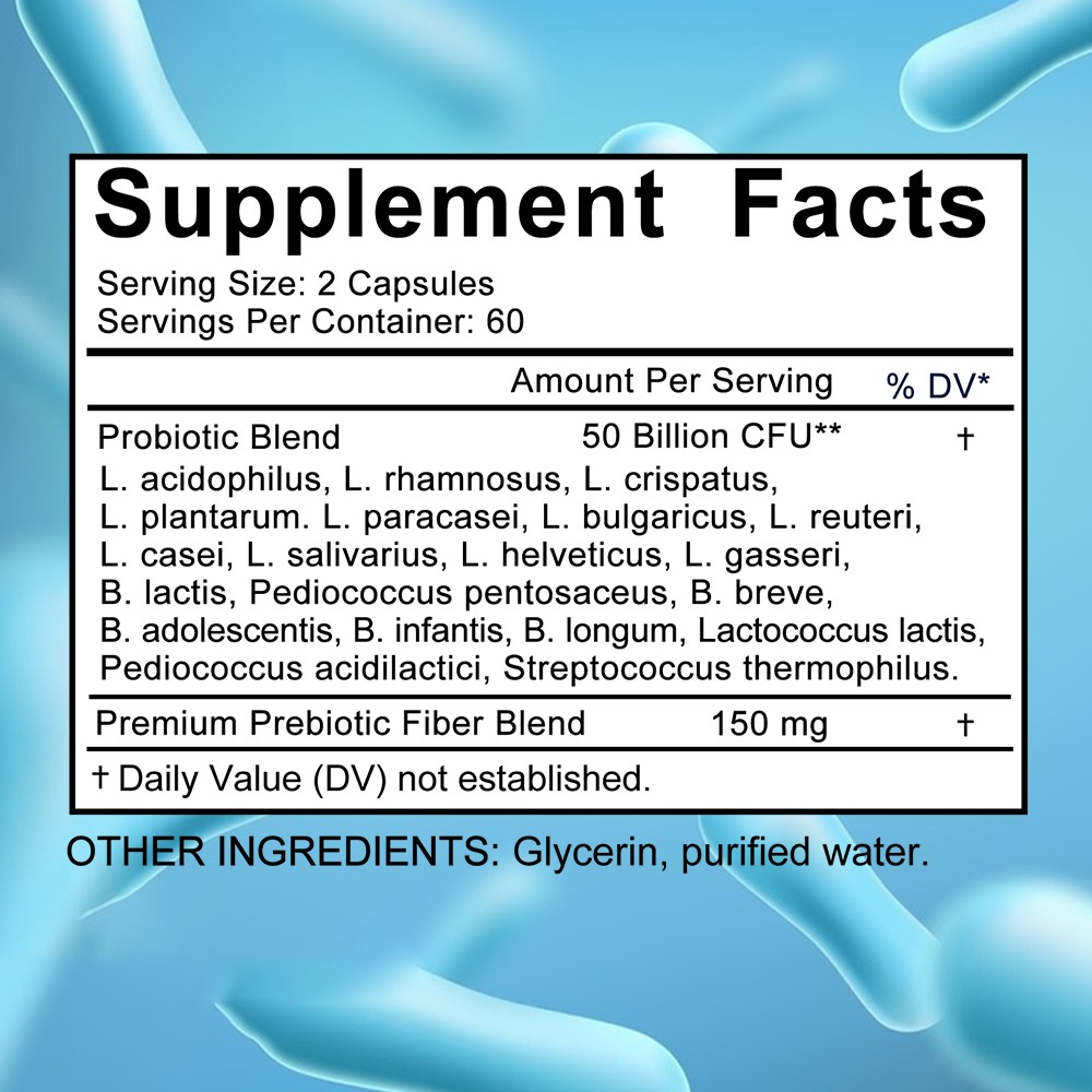 Probiotics 20 Strains 50 Billion Cfu Softgel Bolsters Immunity Support Digestion