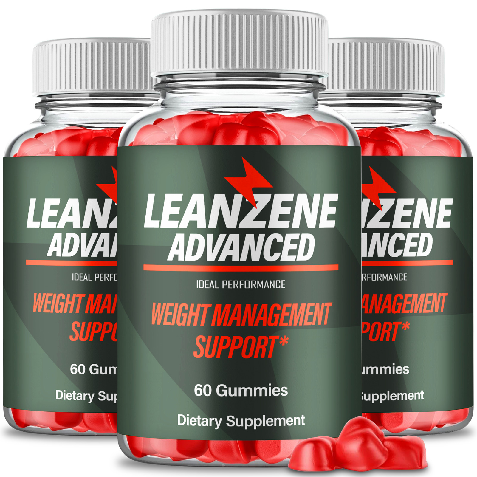 Leanzene Gummies, Official Leanzene Supplement Gummies Maximum Strength (3 Pack)