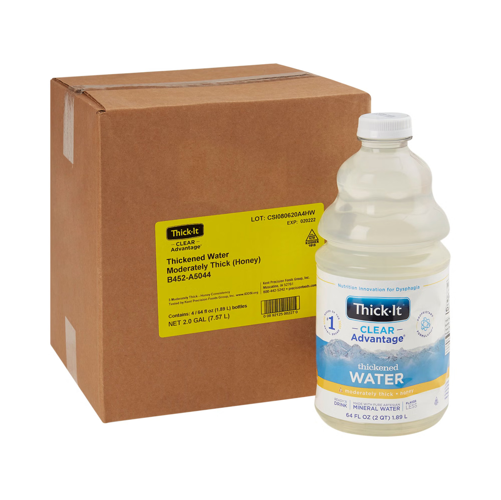 Thick-It Clear Advantage Thickened Water Unflavored 64 oz. Bottle 4 Ct