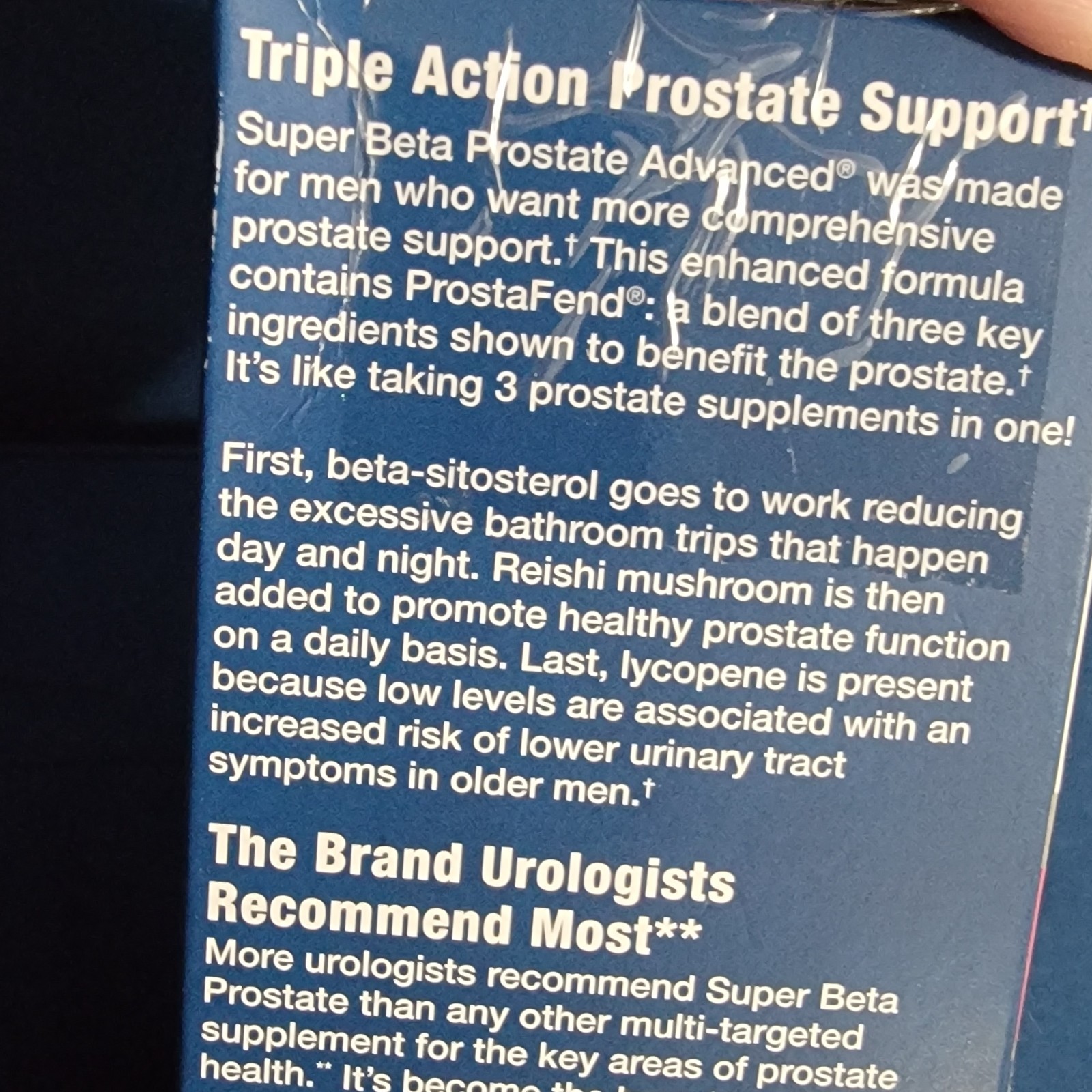 Super Beta Prostate Advanced Chewable 60 Count Natural Berry Flavor Dietary Supp