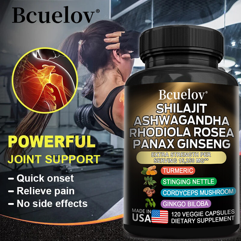 Shilajit, Rhodiola Rosea, Ashwagandha with Ginseng, Dietary Supplement