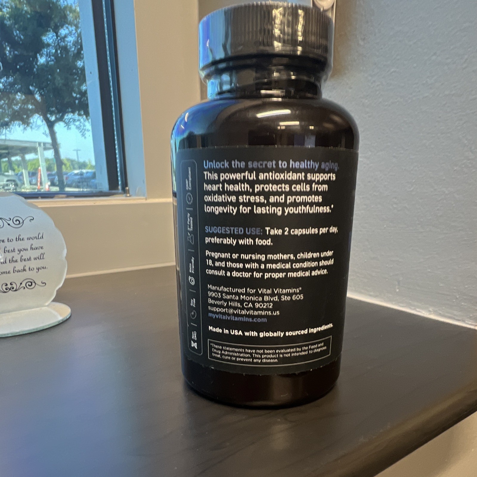 Vital Vitamins Resveratrol 600mg Antioxidant Support 60 Capsules Exp 11/2027