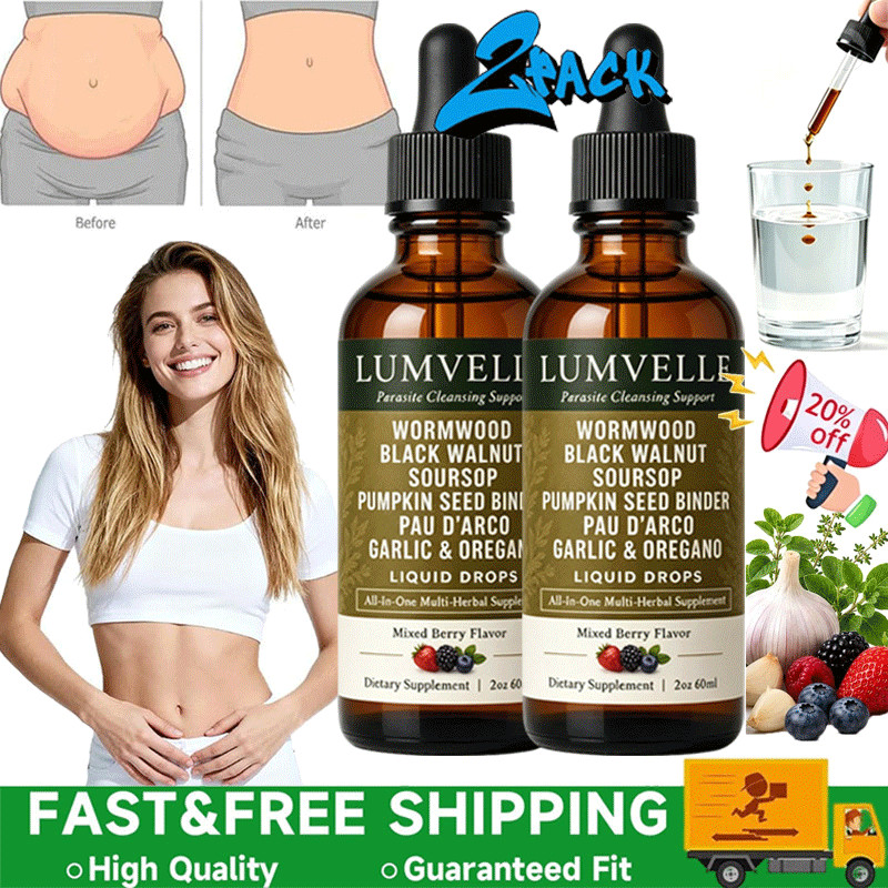 2PCS LUMVELLE Wild Harvested Wormwood Herbal Liquid Botanical Supplement Drops