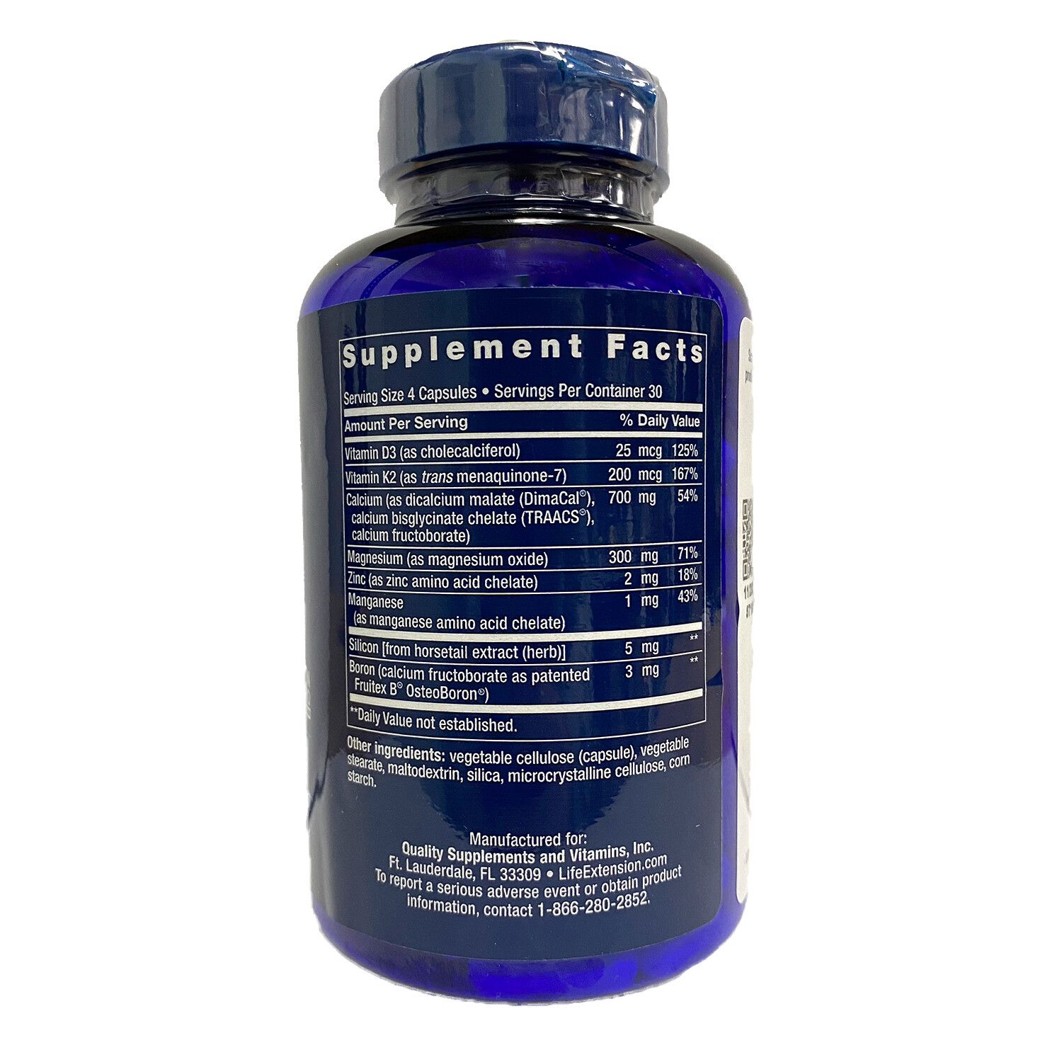 Life Extension Bone Restore with Vitamin K2, 120 Capsules