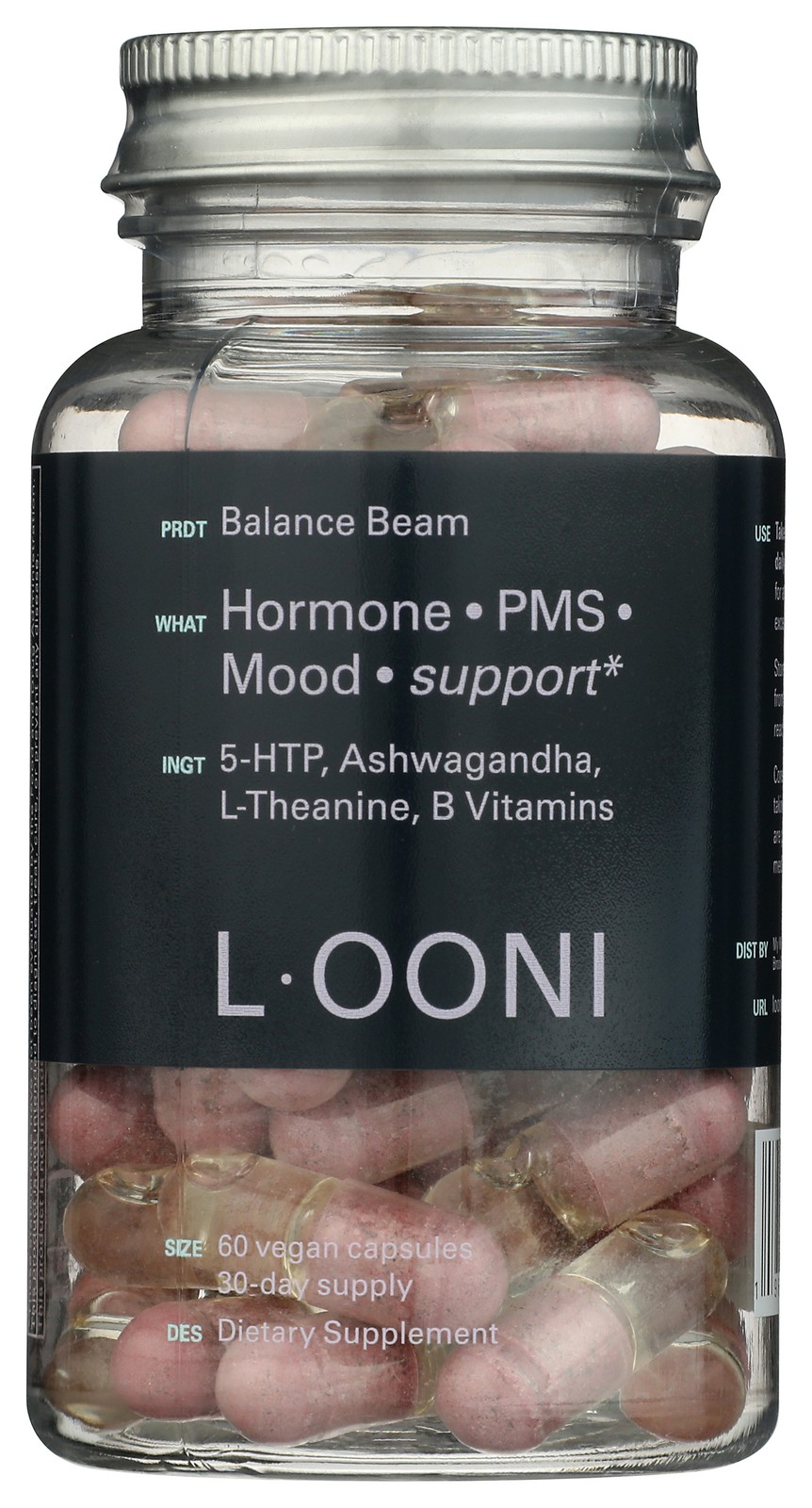 Balance Beam Hormone Mood Support Vegan Capsules By Looni 60 Count 1 Pack