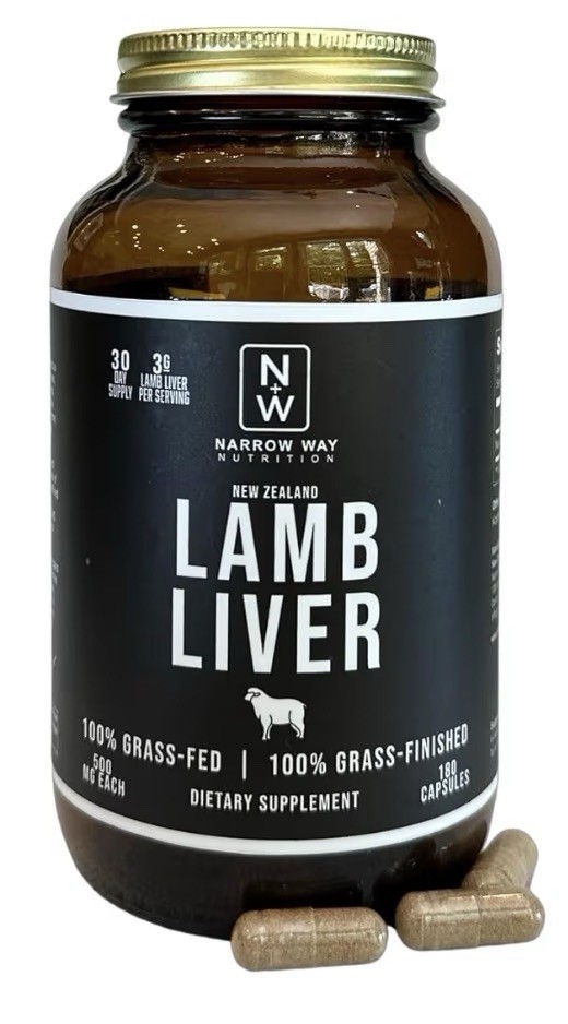 Way Nutrition Lamb Liver Raised in New Zealand 100% Grass Fed 180Capsules