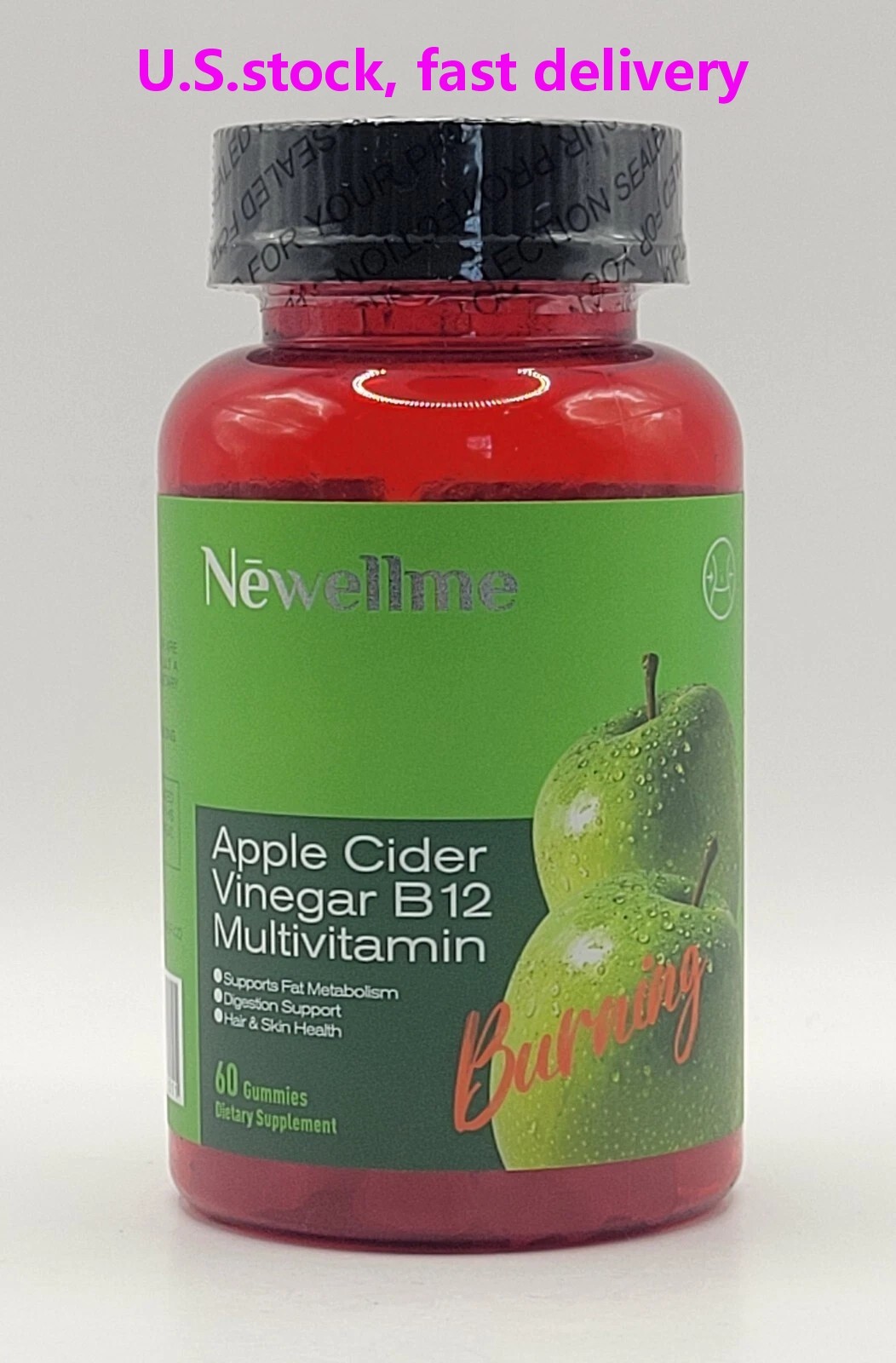 Newellme Apple Cider Vinegar B12 Multivitamin – 60 Gummies – Exp 12/2026+