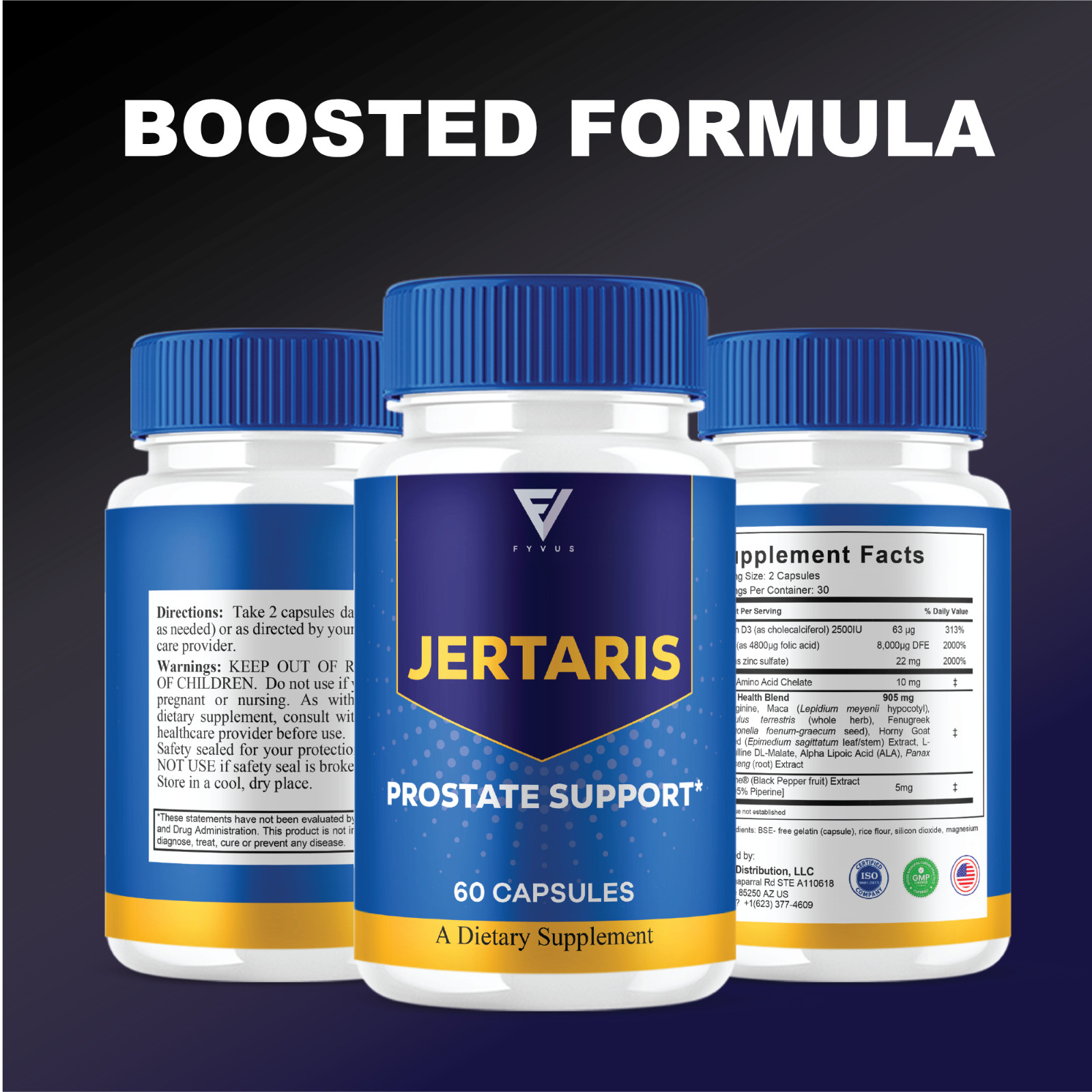 Jertaris Pills, Jertaris Advanced Prostate Health (60 Capsules)