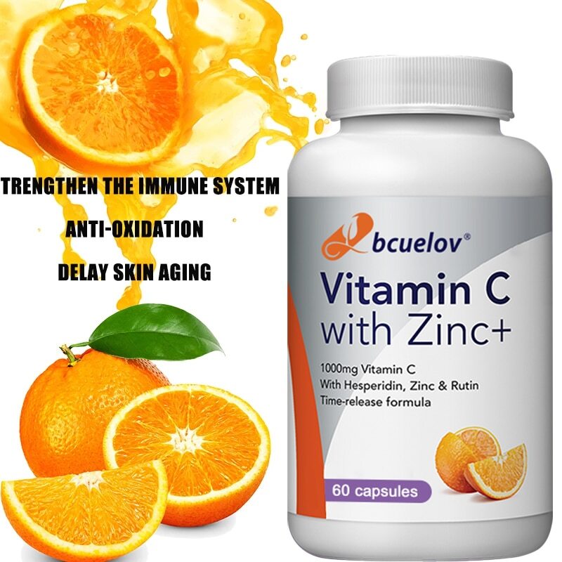 VitaminC 120 Caps Plus Zinc,Hesperidin & Rutin,Collagen & Anti-Aging Skin Health