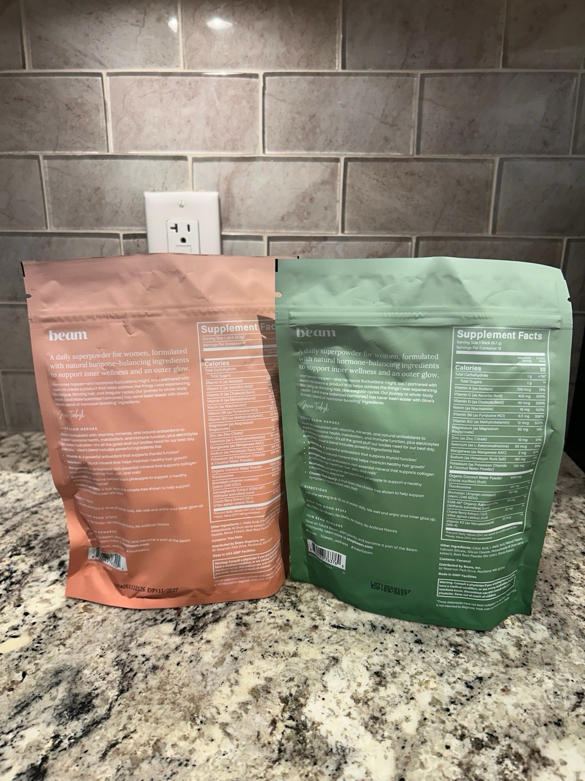 beam Glow Women’s Superpowder Watermelon Vegan No Artificial Flavors Bundle!