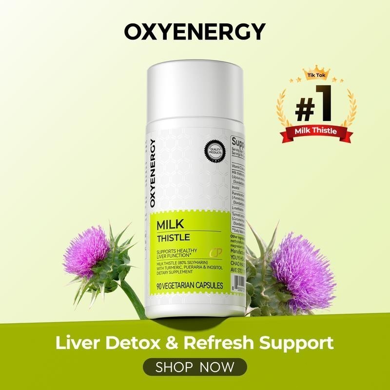 Oxyenergy Milk Thistle Liver Detox & Colon Cleanse,Natural Liver Health Support+