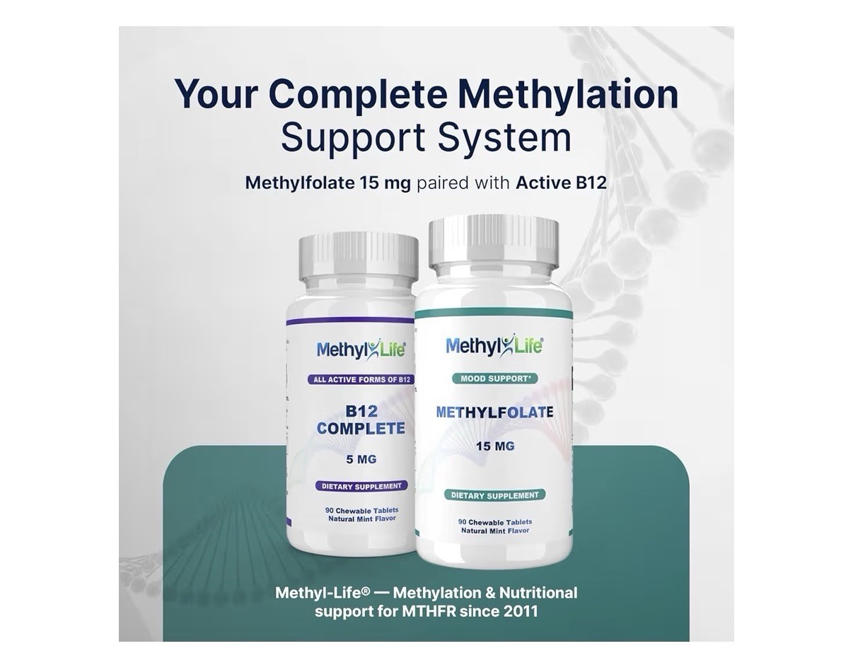 Methyl-Life L-Methylfolate 15 mg for Women Men Active Folate Supplement 90Tablet