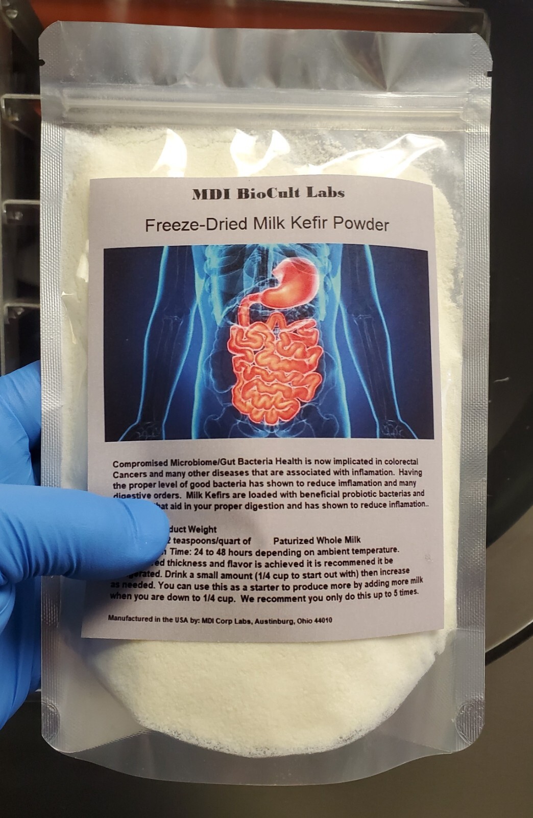Freeze-Dried Kefir Powder Starter 6 ounces *”MAHA” Make America Healthy Again