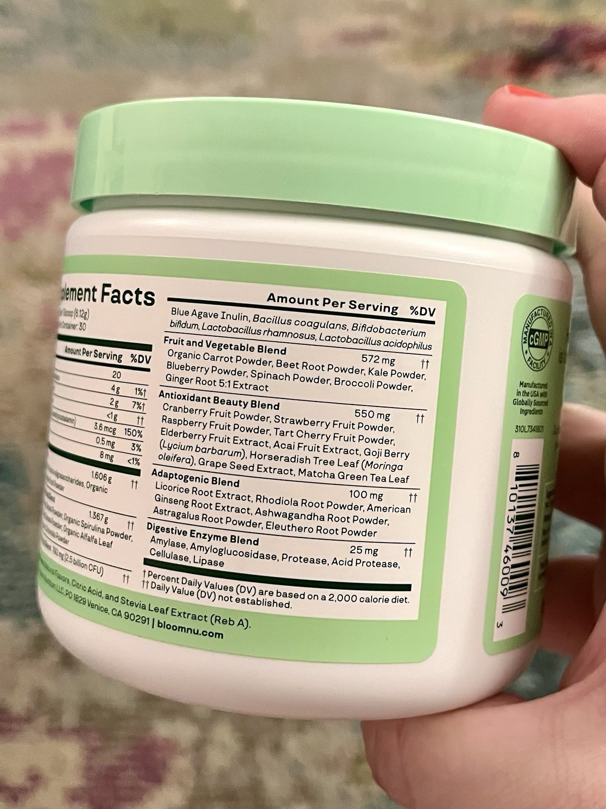 Bloom Greens & Superfoods Orange Passionfruit Powder 6.45 oz 30 Servings