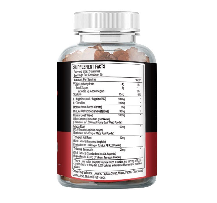 Powerful male muscle growth activation tablets+strength enhancing gummies