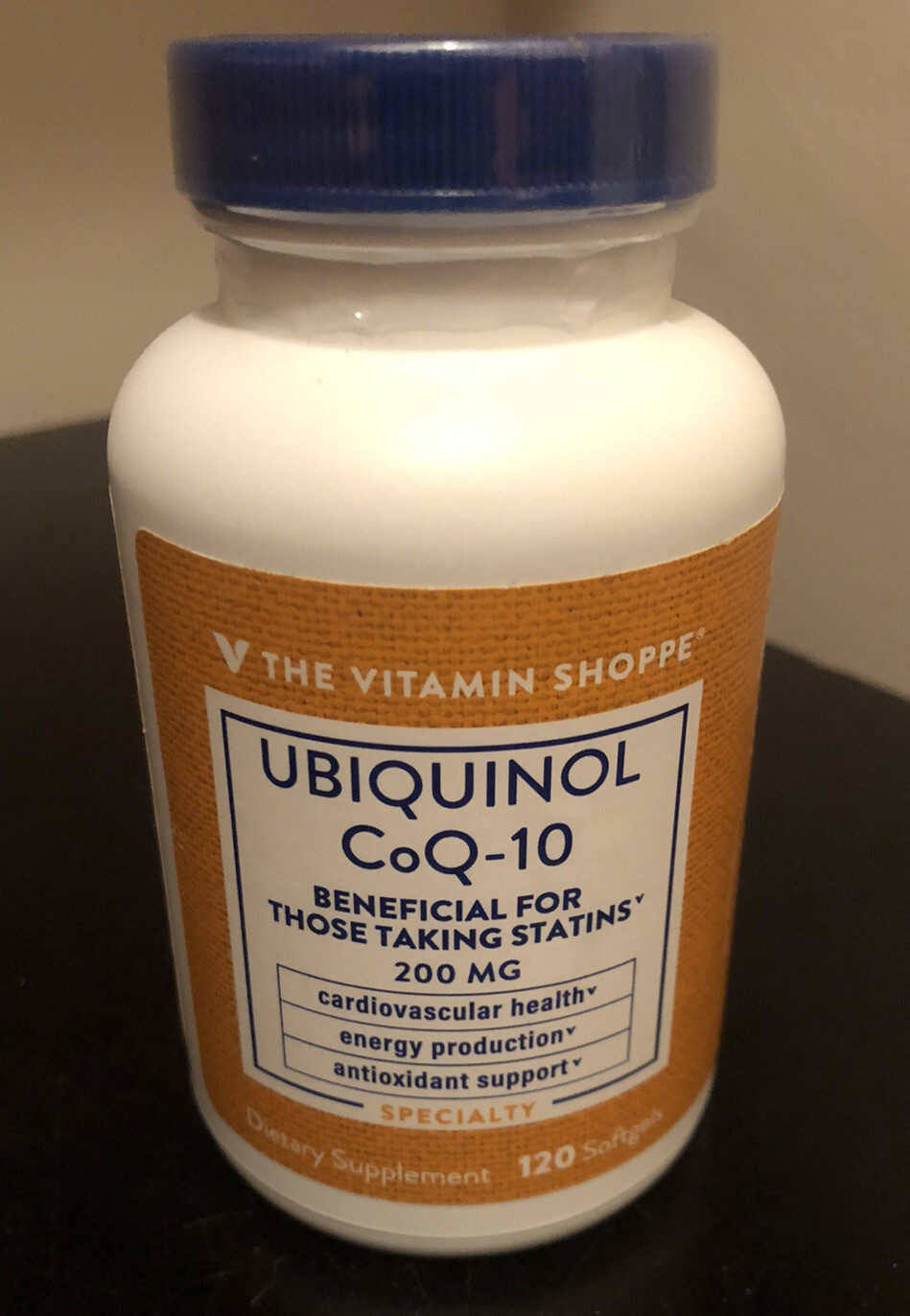 Vitamin Shoppe Ubiquinol CoQ-10- Energy, Cellular & Cardio 200 MG (120 softgels)