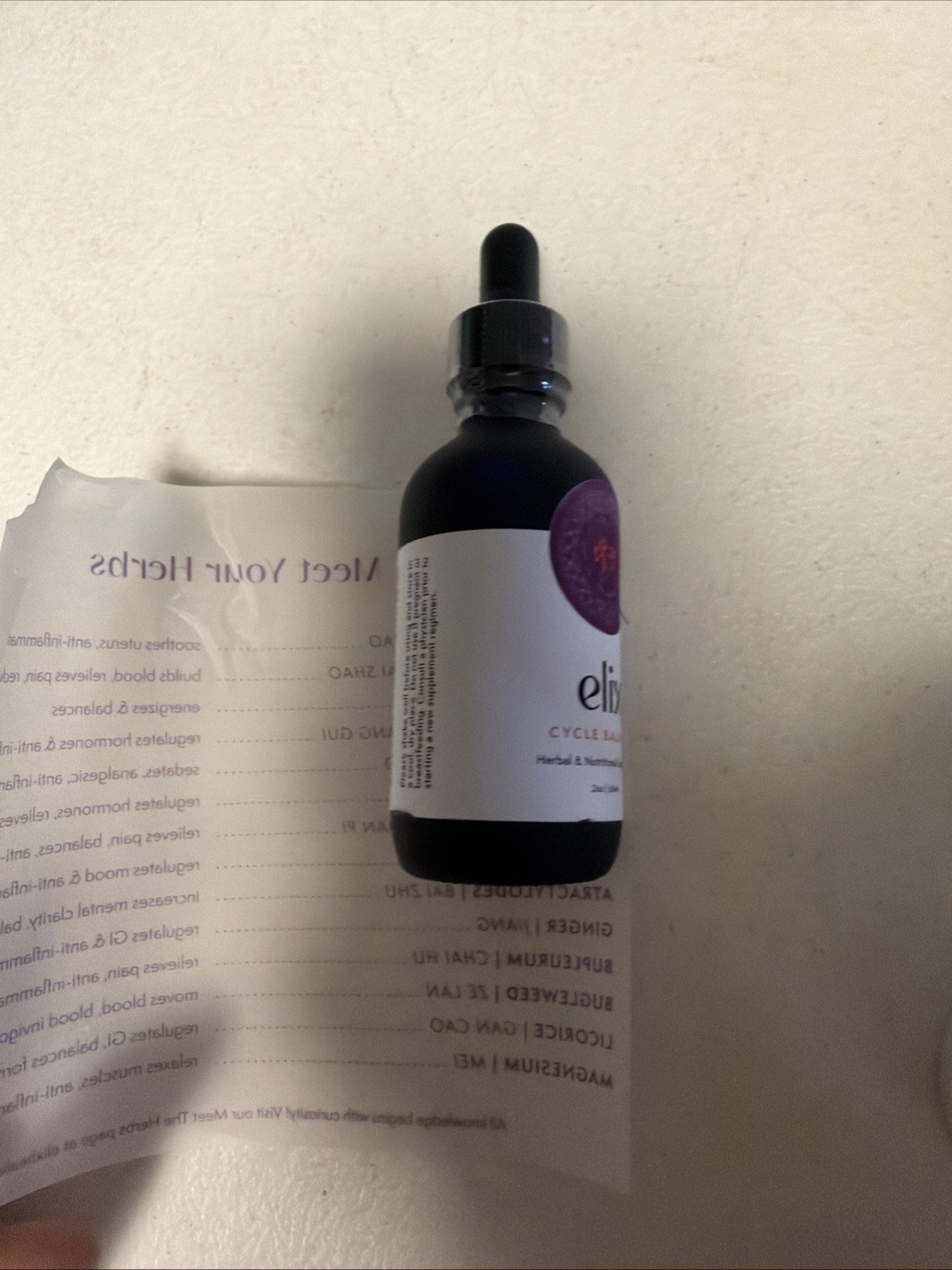 Elix Cycle Balance Herbal & Nutritional Supplement Healing 2oz 60ml
