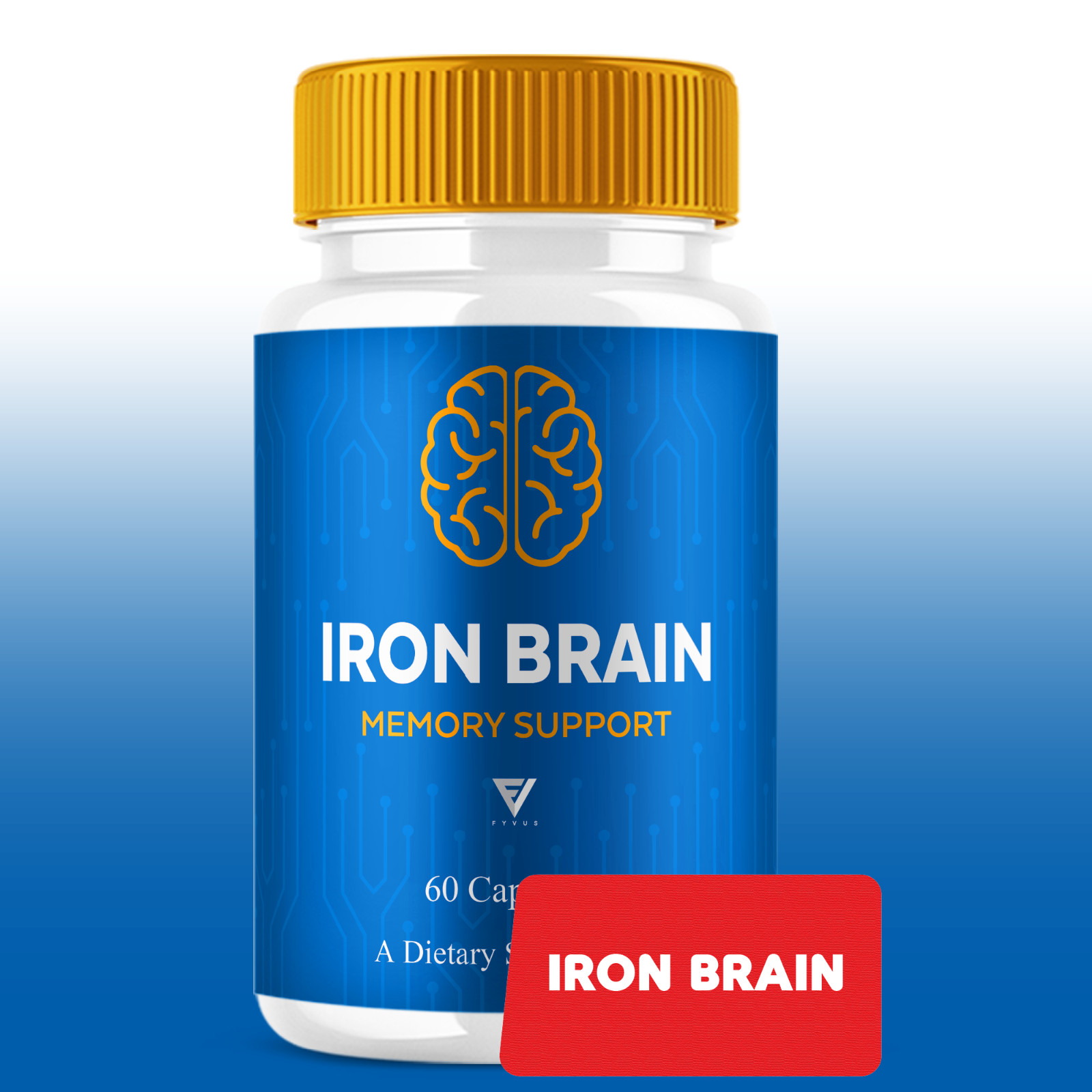 (5 Pack) Iron Brain Premium Nootropic Supplement, IronBrain Pills (300 Capsules)