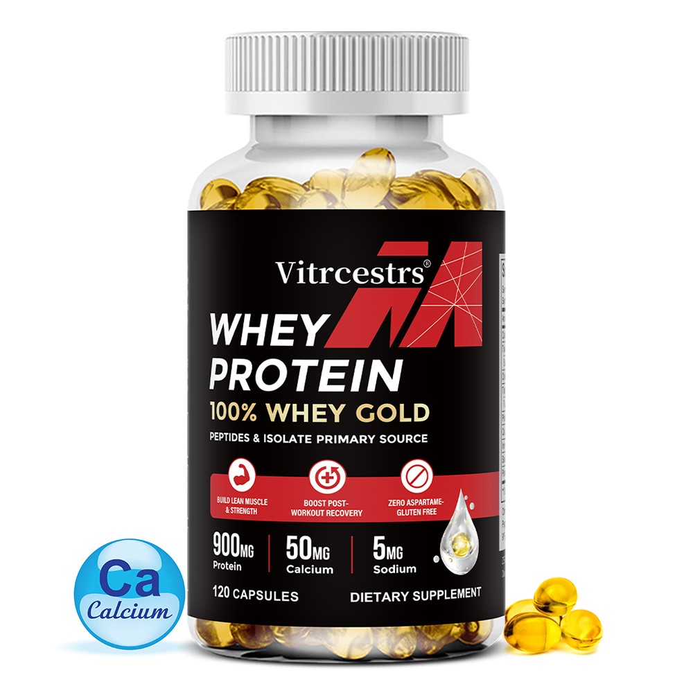 Whey Protein 900mg – Allergen-Free for Muscle Health & Recovery 120 Caps